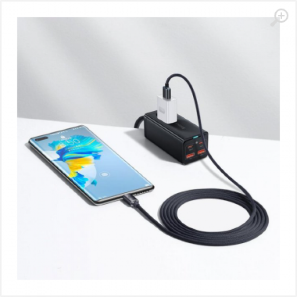 Cable USB - Type-C, Braided, 100W, 2m, Baseus Crystal Shine Black CAJY000501