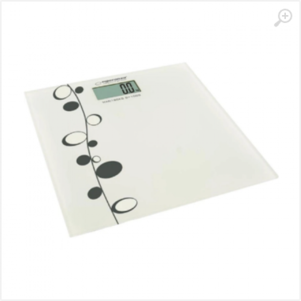 Bath Scale Esperanza ZUMBA EBS005 White, Equipped with four high precision Strain Gauge sensors, Capacity 180kg /396LB, Division 100 g/0.2LB, Power saving large