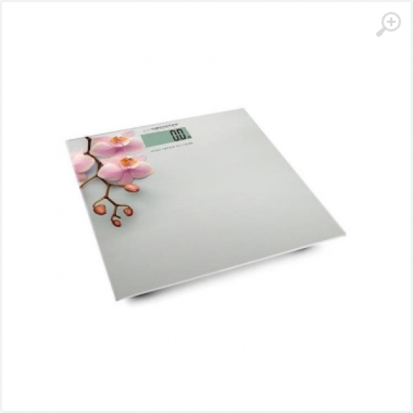 Bath Scale Esperanza ORCHID EBS010 Equipped with four high precision Strain Gauge sensors. Capacity 180kg /396LB Division 100 g/0.2LB Power saving large LCD Bath Scale Esperanza ORCHID EBS010 Equipped with four high precision Strain Gauge sensors. Capacity 180kg /396LB Division 100 g/0.2LB Power saving large LCD
