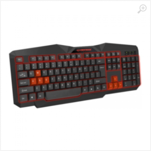 Keyboard Esperanza TIRONS EGK201R Red - US Layout / Gaming, Illuminated Keyboard Esperanza TIRONS EGK201R Red - US Layout / Gaming, Illuminated