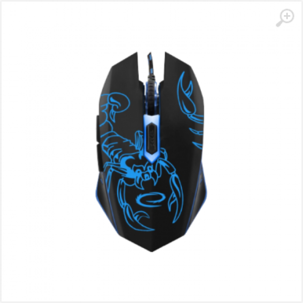 Mouse Esperanza SCORPIO MX203, Gaming mouse, 2400dpi, optical sensor, blue LED, USB braided cable Mouse Esperanza SCORPIO MX203, Gaming mouse, 2400dpi, optical sensor, blue LED, USB braided cable