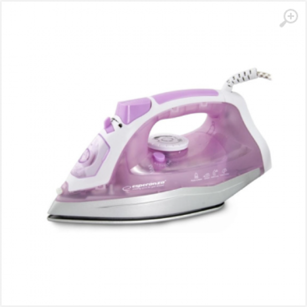 Iron Esperanza TULLE CERAMIC EHI004 2400W Non stick soleplate; Anti-drip function; Horizontal and vertical steam; Dry ironing; Spray; Sellf cleaning; Ceramic