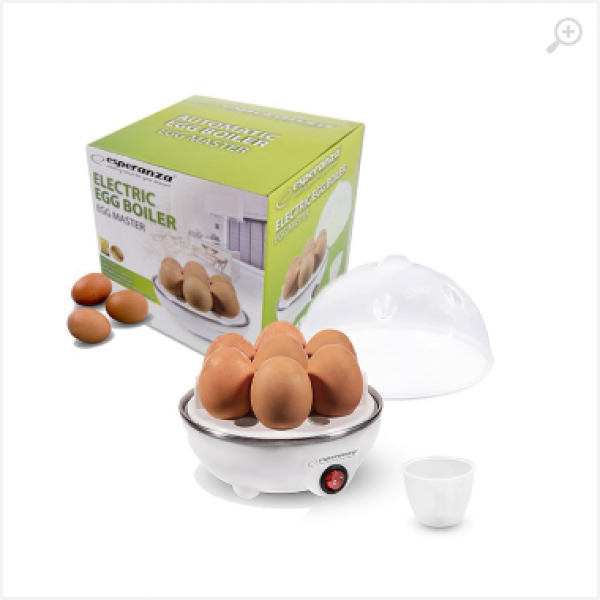 Egg boiler Esperanza EGGMASTER EKE001, Power: 350 W, Cooking eggs: 1-7 eggs at one time, Cooking eggs in different hardness: soft, medium, hard, Measuring cup