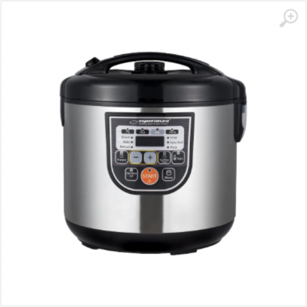 Multicooker Esperanza COOKING MATE EKG011 Black, Power: 860W, Inner pot capacity: 5L, Inner pot coating: non-stick, Steam vent cup: removable, 11 programmable Multicooker Esperanza COOKING MATE EKG011 Black, Power: 860W, Inner pot capacity: 5L, Inner pot coating: non-stick, Steam vent cup: removable, 11 programmable