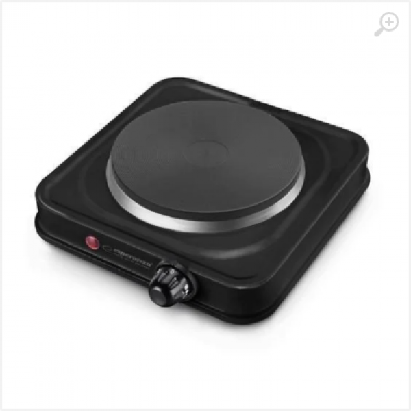 Electric Hot Plate Esperanza ST.HELENS EKH003K Black, 1000W 5 temperature degrees thermostatic protection against overheating The indicator light (on / off)