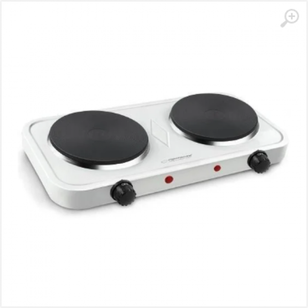 Electric Hot Plate Esperanza COTOPAXI EKH010W (EKH004W) White, 2000W (1x1000W, 1x1000W), 5 temperature degrees thermostatic protection against overheating The Electric Hot Plate Esperanza COTOPAXI EKH010W (EKH004W) White, 2000W (1x1000W, 1x1000W), 5 temperature degrees thermostatic protection against overheating The