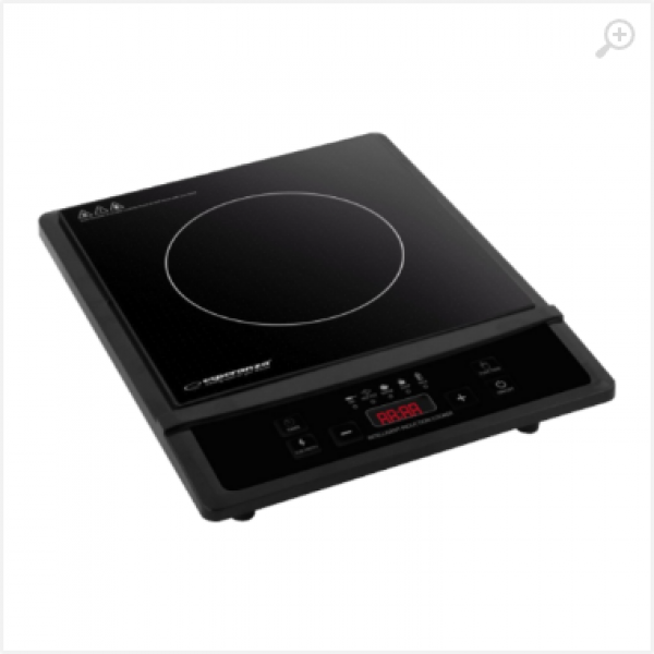 Induction Hot Plate Esperanza KRAKATAU EKH011 (EKH005) Black, 2000W, Cooking surface: Unpolished black crystal glass 14-22cm, 50% cooking time savings as Induction Hot Plate Esperanza KRAKATAU EKH011 (EKH005) Black, 2000W, Cooking surface: Unpolished black crystal glass 14-22cm, 50% cooking time savings as