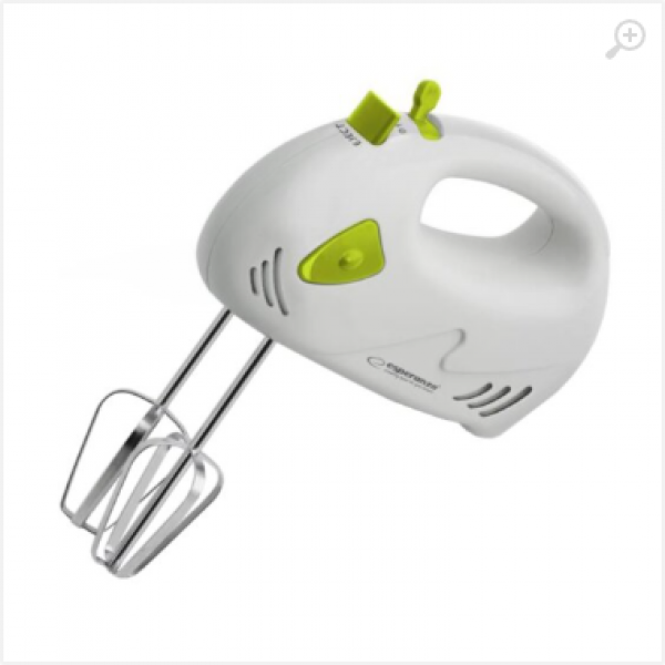 Hand Mixer Esperanza MUFFIN EKM007G, 150W, Ajustable speeds; 2x dough hook, 2x beater