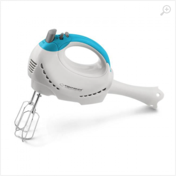 Hand Mixer Esperanza TIRAMISU EKM010, 300W, 2in1, Mixer + Blender, Ajustable speeds + turbo level; 2x dough hook, 2x beater Hand Mixer Esperanza TIRAMISU EKM010, 300W, 2in1, Mixer + Blender, Ajustable speeds + turbo level; 2x dough hook, 2x beater