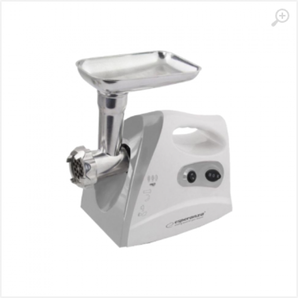 Meat Grinder Esperanza MEATBALL EKM012E 600W stainless steel knife for long time use, metal spiral drive, 3 discs with different diameter holes (2,7mm, 4mm