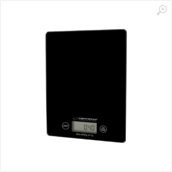 Kitchen Scale Esperanza LEMON EKS002K Black, Touch buttons, Maximum capacity: 5000g, Division: 1g, Four units of measure: g /lb/oz/kg, Tare Function, Overload Kitchen Scale Esperanza LEMON EKS002K Black, Touch buttons, Maximum capacity: 5000g, Division: 1g, Four units of measure: g /lb/oz/kg, Tare Function, Overload
