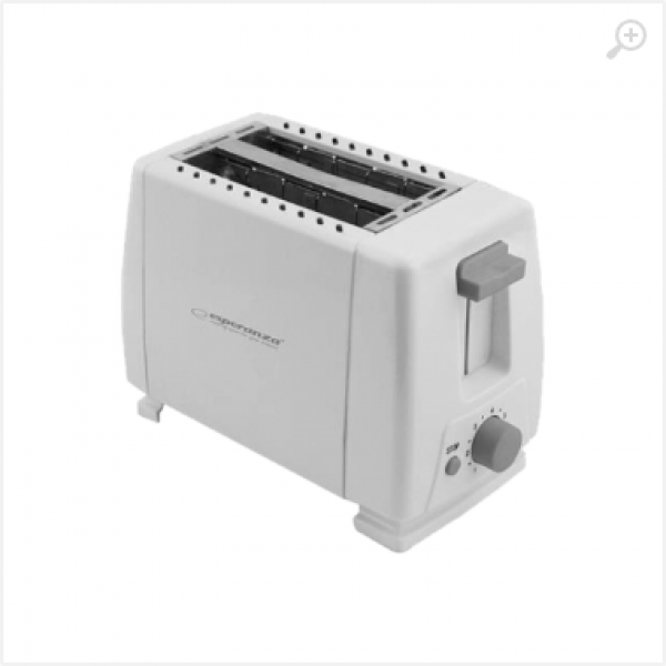 Toster Esperanza CAPRESE EKT001, 600W, 7 degrees of toasting intensity, Automatic Pop up function, Auto-centering setting, Easy to clean, The outer casing with Toster Esperanza CAPRESE EKT001, 600W, 7 degrees of toasting intensity, Automatic Pop up function, Auto-centering setting, Easy to clean, The outer casing with