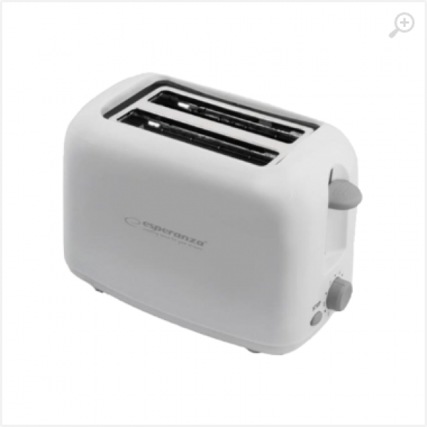 Toster Esperanza CIABATTA EKT002, 600W, 6 degrees of toasting intensity, Automatic Pop up function, Auto-centering setting, Easy to clean, The outer casing with