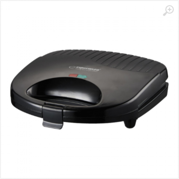 Sandwich Maker Esperanza TORTILLA EKT009 1000W, with grill plate, automatic temperature control, non-stick coating of the heating plates, heat-insulating handle
