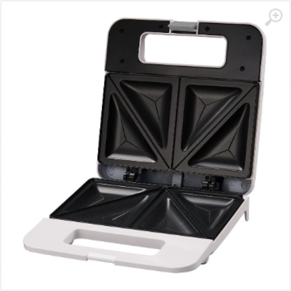 Sandwich Maker Esperanza PARMIGIANO EKT010W White 1000W, with grill plate, automatic temperature control, non-stick coating of the heating plates
