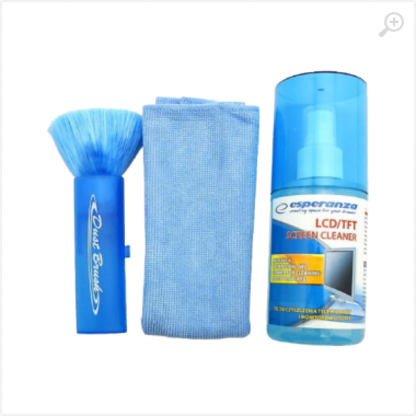 ESPERANZA ES112 Screen Cleaner Kit (cleaning gel 200ml, microfiber cloth and antistatic brush) ESPERANZA ES112 Screen Cleaner Kit (cleaning gel 200ml, microfiber cloth and antistatic brush)