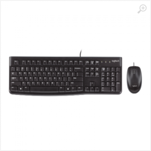 Logitech Wired Combo MK120, Keyboard & Mouse, Thin profile, Spill-resistant, Quiet typing, USB, Black, Russian Layout Logitech Wired Combo MK120, Keyboard & Mouse, Thin profile, Spill-resistant, Quiet typing, USB, Black, Russian Layout