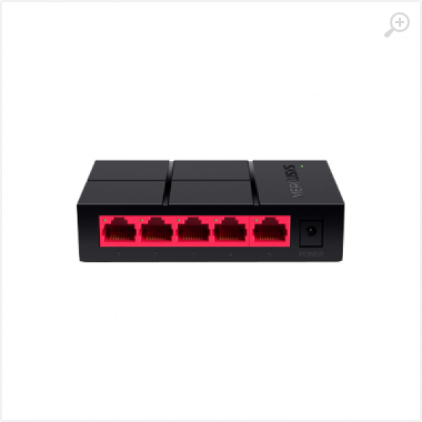 MERCUSYS MS105G 5-port 10/100/1000M mini Desktop Switch, 5 10/100/1000M RJ45 ports, Plastic case