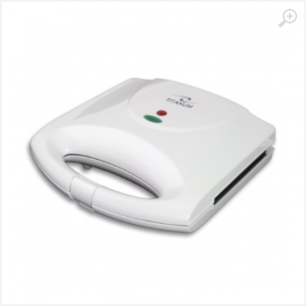 Sandwich Maker Titanium FONTINA TKT006W, 1000W, white, With plates coated, automatic temperature control, easy to clean heating plates, non-stick coating of the