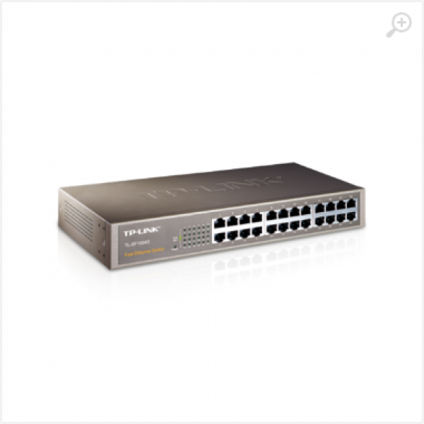 TP-LINK TL-SF1024D 24-port 10/100M Switch, 24 10/100M RJ45 ports, 13-inch rack-mountable steel case TP-LINK TL-SF1024D 24-port 10/100M Switch, 24 10/100M RJ45 ports, 13-inch rack-mountable steel case