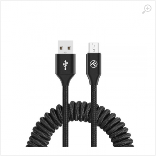 Cable USB - Micro USB, 1.8m, EXTENDABLE 2A Tellur Black TLL155394