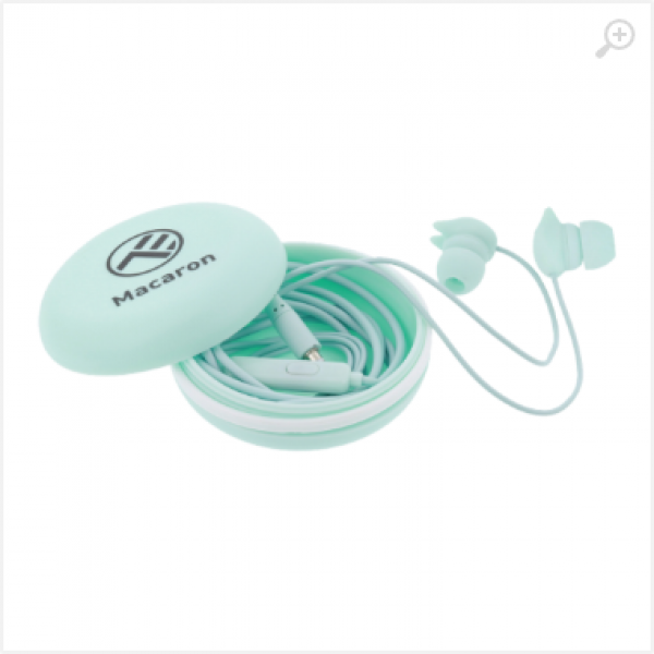 Casti in-ear, Macaron, with mic, wired, Jack 3.5 mm,16 ohm, 20Hz, 1.2 m, silicone, Tellur Blue TLL162132