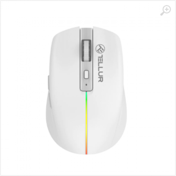 Mouse wireless Tellur, Silent Click, RGB light band, Alb Mouse wireless Tellur, Silent Click, RGB light band, Alb