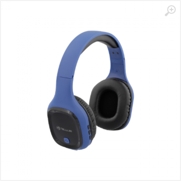 Casti Bluetooth, Over-ear, Pulse, Microfon, Timp de joc muzical până la 8h, Tellur Blue TLL511281