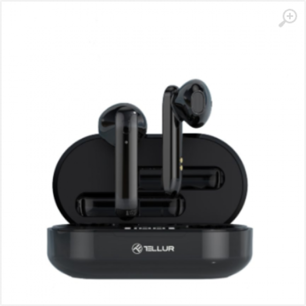 Tellur Flip True Wireless Earphones, Black, Bluetooth version 5.0, up to 10 m, True Wireless Stereo, Music play time Up to 2.5 hours, Charging time Approx 1.5