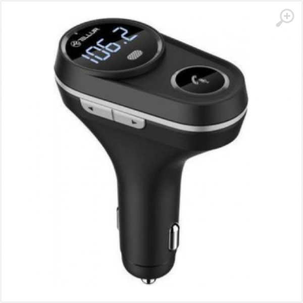 Car FM Transmitter, FMT-B5, Bluetooth, Display, MicroSD, USB QuickCharge 3.0, 1 x USBmax 2.4A, MP3/WMA, Tellur Black TLL622041