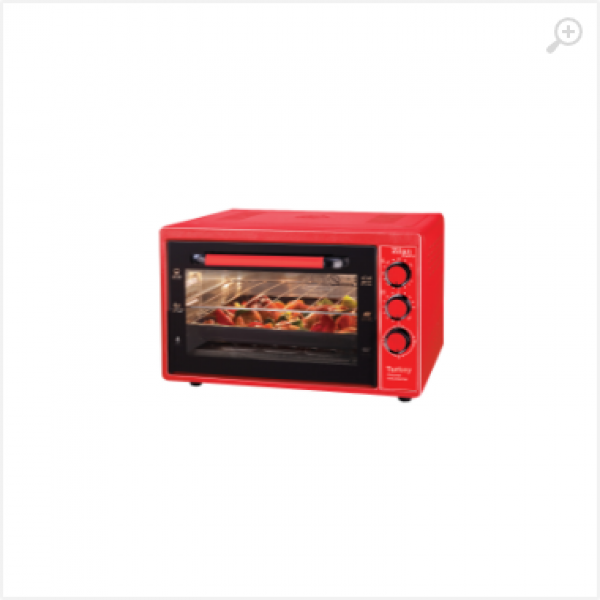 Electric Oven Zilan ZLN5320 Gusto red 38L, 1 x enamel round tray, 1 x enamel square tray