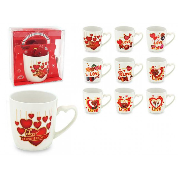Cana 370ml "Love" inimi, in cutie cadou Cana 370ml "Love" inimi, in cutie cadou