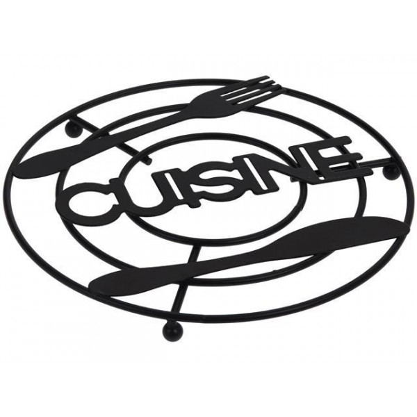 Suport pentru vase fierbinti D20сm "Cuisine", negru, din metal Suport pentru vase fierbinti D20сm "Cuisine", negru, din metal