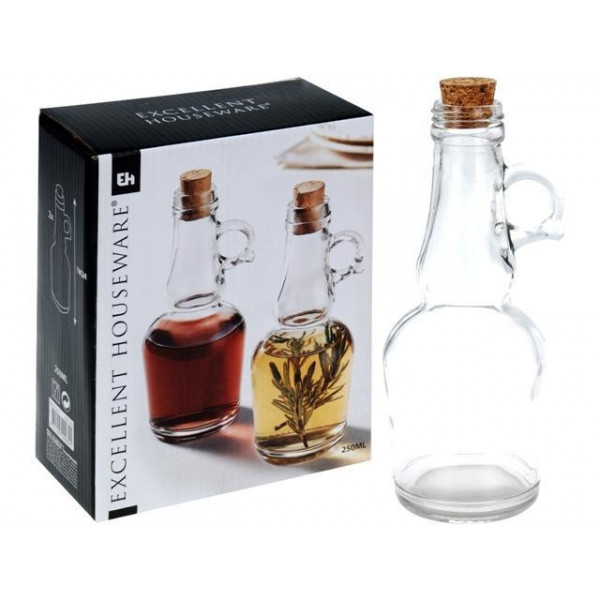 Set sticla pentru ulei si otet cu dop EH 250ml, 7X18cm