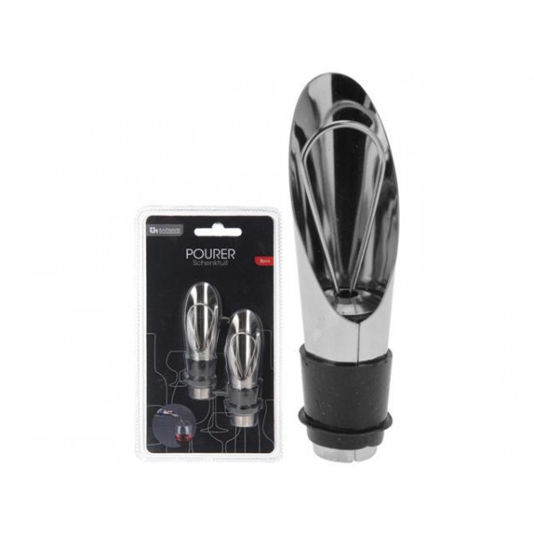 Set dopuri cu dispozitiv pentru turnat vin 2buc, metal Set dopuri cu dispozitiv pentru turnat vin 2buc, metal
