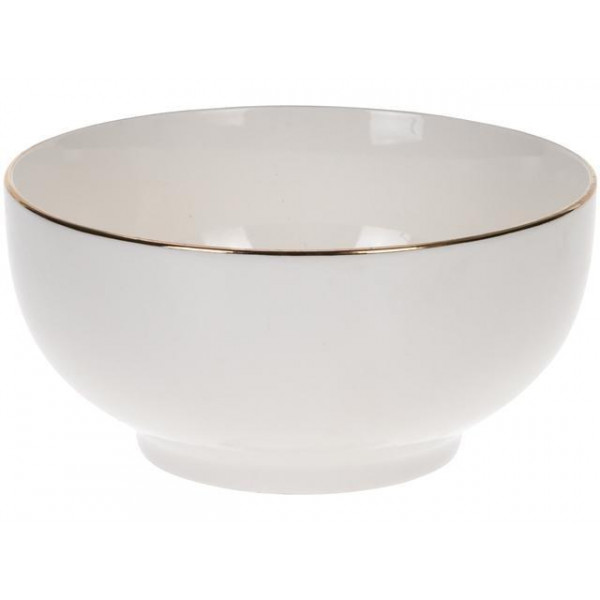 Салатница фарфоровая 13.8cm Golden Rim, белая Салатница фарфоровая 13.8cm Golden Rim, белая