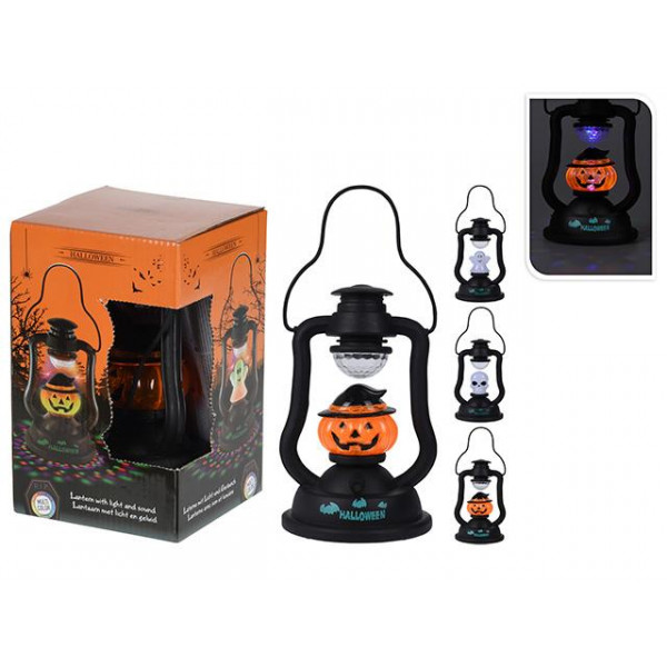 Felinar LED Halloween cu muzica 20cm