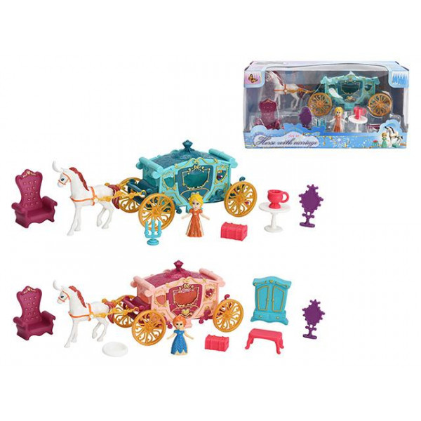 Set ”Trasura cu cal” 20X6X7cm, 8 unit