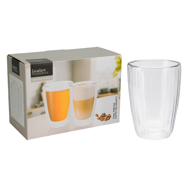 Set cani 2buc 350 ml "Ribbel", cu perete dublu Set cani 2buc 350 ml "Ribbel", cu perete dublu
