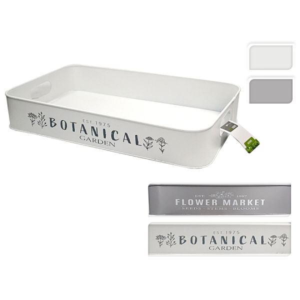 Поднос металлический ProGarden 50X30см, белый Поднос металлический ProGarden 50X30см, белый