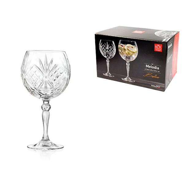 Set 6 pocale pentru vin RCR Melodia, 650ml Set 6 pocale pentru vin RCR Melodia, 650ml
