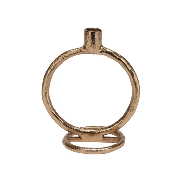 Sfesnic metalic "Golden Ring" 15X10X19 cm, auriu Sfesnic metalic "Golden Ring" 15X10X19 cm, auriu