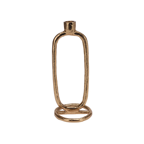 Sfesnic metalic "Golden Ring" 24X10 cm, auriu