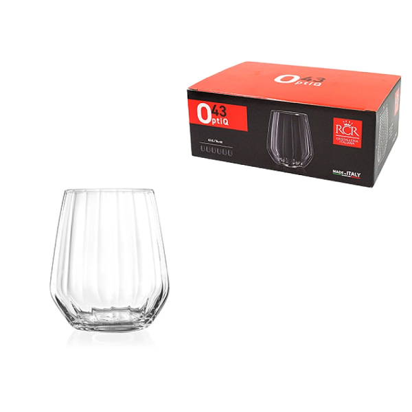 Set 6 pahare RCR Optiq Glass 430 ml, cristal Set 6 pahare RCR Optiq Glass 430 ml, cristal