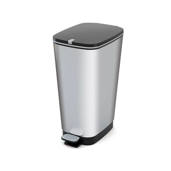 Cos pentru gunoi cu pedala Chic Bin L, 29X45XH61cm, argintiu Cos pentru gunoi cu pedala Chic Bin L, 29X45XH61cm, argintiu