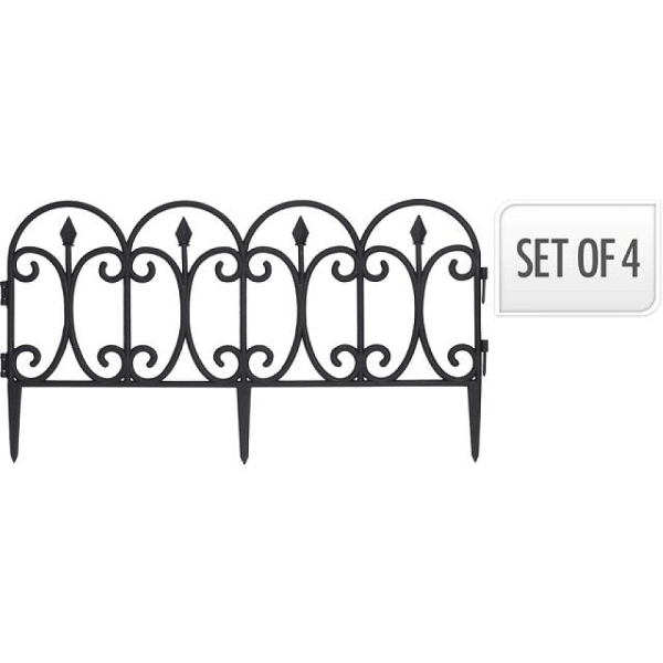 Gard decorativ pentru curte/gradina 4buc, 60X30cm