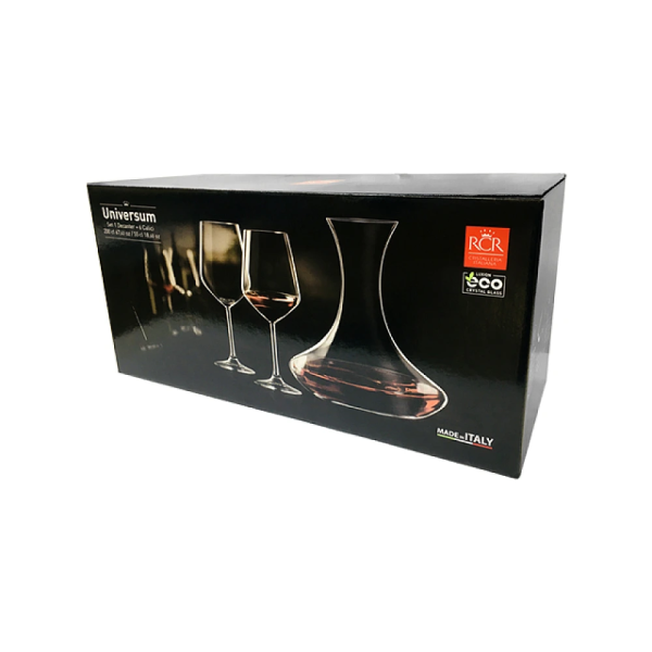 Set decanter 2l si 6 pahare 550ml pentru vin Universum, cristal