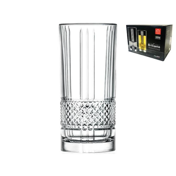 Set 6 pahare tip Tumbler Brilliante 370ml, inalte, cristal Set 6 pahare tip Tumbler Brilliante 370ml, inalte, cristal