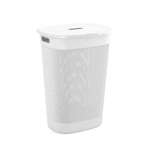 Cos pentru rufe cu capac Filo 55l, 44X35X61cm, alba Cos pentru rufe cu capac Filo 55l, 44X35X61cm, alba