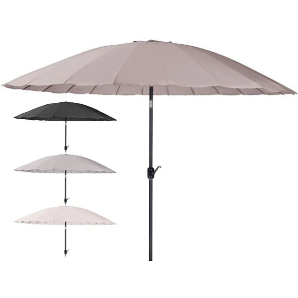 Umbrela pentru terasa D325cm rezistent la apa, 24spte, picior flexibil, 4 culori Umbrela pentru terasa D325cm rezistent la apa, 24spte, picior flexibil, 4 culori